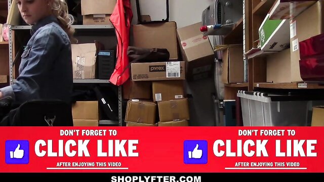 nice big dick, dick sucking, beautiful blonde girl - security guard fucks shoplister blonde