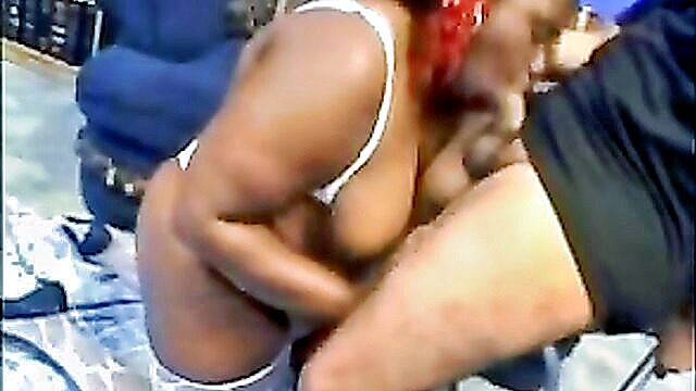 black and ebony, stockings, redhead - ebony slut huge ass