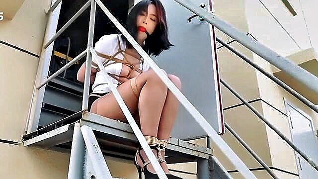 bondage, bound, chinese - chinese bdsm exhibitionism