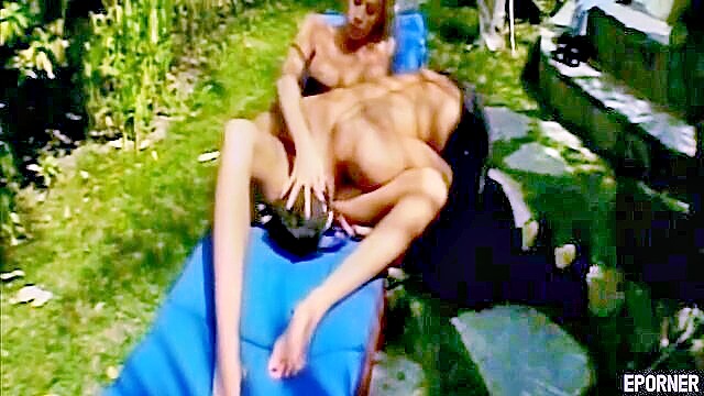 big dick, blonde, big tits - vintage outdoor blowjob