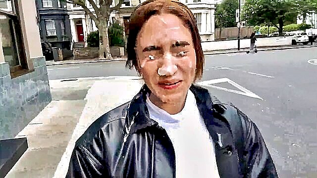facial, public, bukkake - public bukkake sperm walkkers