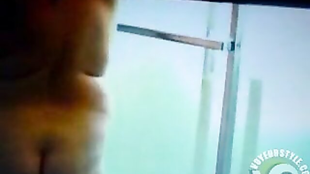 mature, big, tits - mature woman shower naked