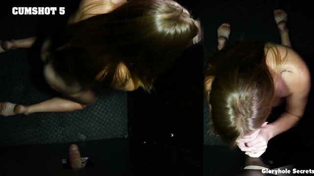 hot milf, ts creampie, gets creampie - annie king creampied through gloryhole