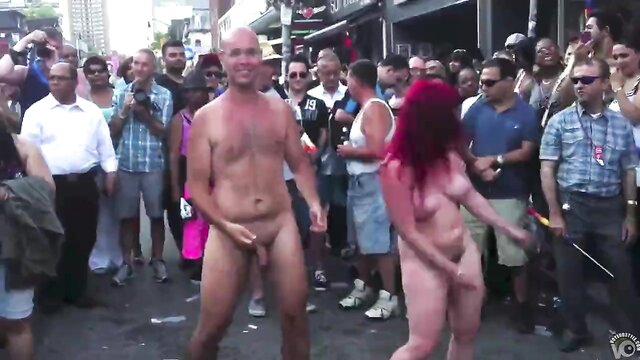 dance, naked, party - public naked dancing