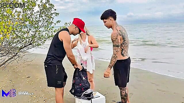 Kourtney Love, Danner Mendez, Maxx Betancur - step cousin threesome beach findfree