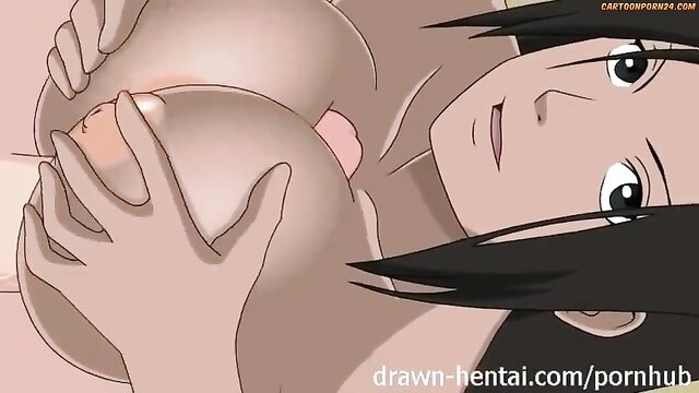 drawnhentai, drawn hentai, anime - naruto big tits fuck