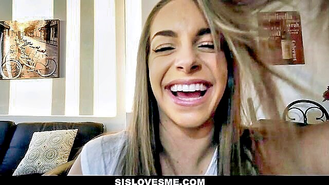 deep fucking, lips around dick, hot pov - cute stepsister blowjob scene