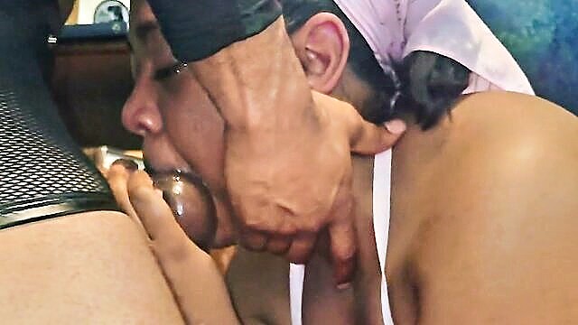 amateur, blowjob, big cock - destroying her teen mouth