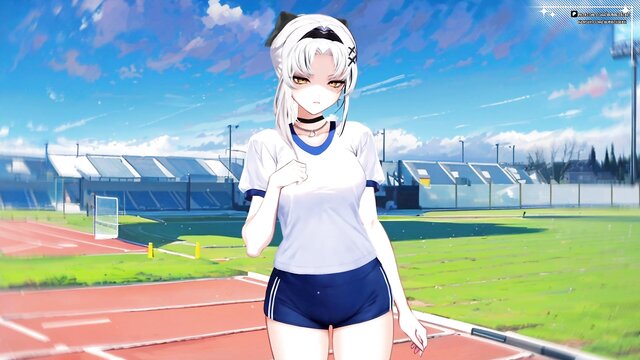 meru (original), kokoro (dead or alive), hands on hips - school bully masturbation vtuber