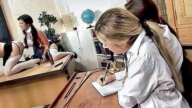 milf, teacher, lesbian - aleetta ocean in lesbo action