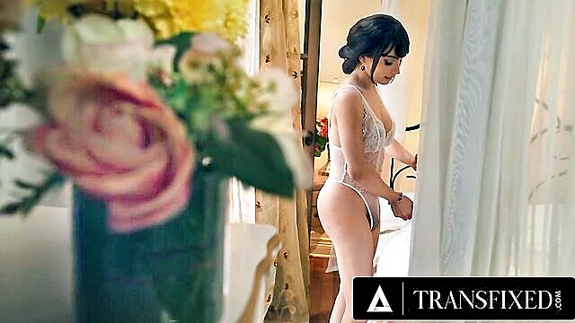 hardcore, creampie, blowjob - lesbian trans bride creampie