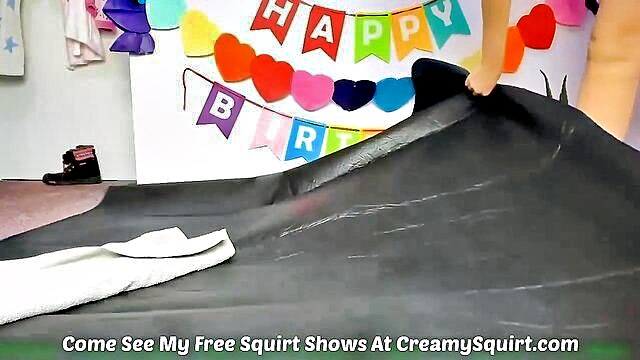homemade, creampie, bubble butt - young babe squirts water