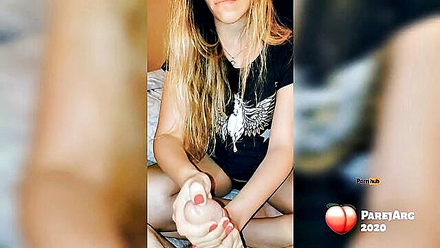 big cock, aficionados, argentina casero - stepsisters lost bet leads to handjob and cumshot