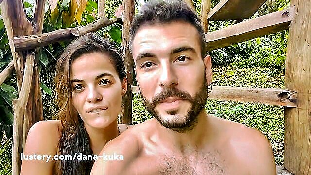 real couple homemade, homemade, lustery - banana nomads brazil beach
