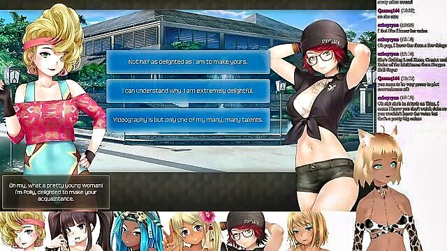 threesome, lesbian, pussy - vtuber neko lingerie game