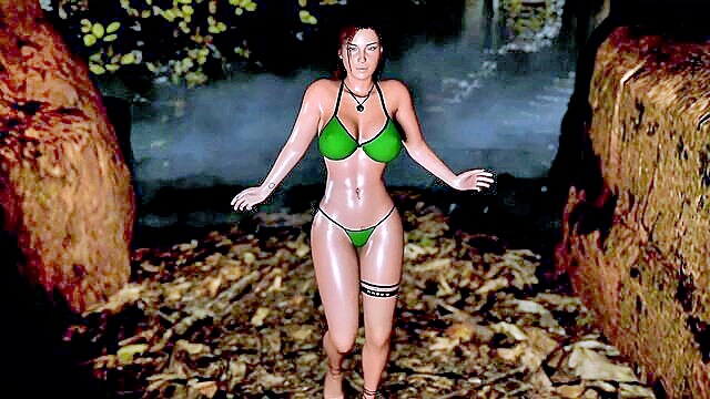 lebreau (final fantasy), traxex (dota 2), sissi (vtuber) - oiled milf lara croft