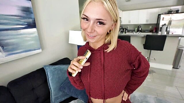 Chloe Temple - small tits step sis gives a blowjob and rides a big dick in one scene