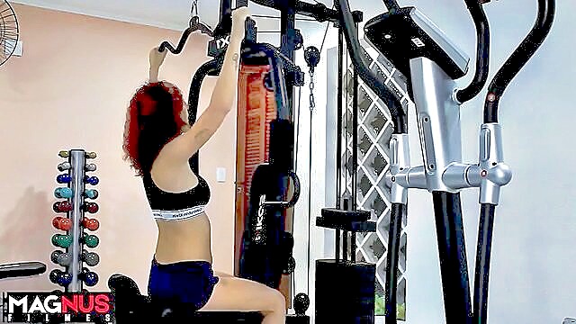 couple, gym, amateur couple - fit brazzer casal reverse cowgirl