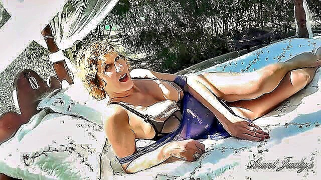 big boobs blonde, british, big tits - ms mollys busty gardener sex