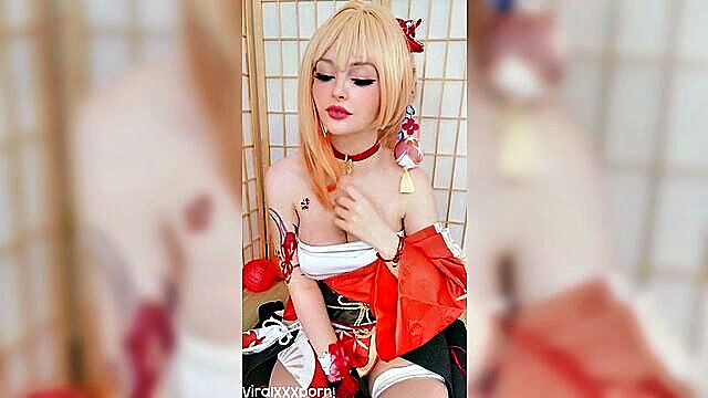 Mikomin - yoimiya mikomin cosplay leak