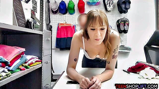 blowjob, sex, teen - sex scene with shoplifter