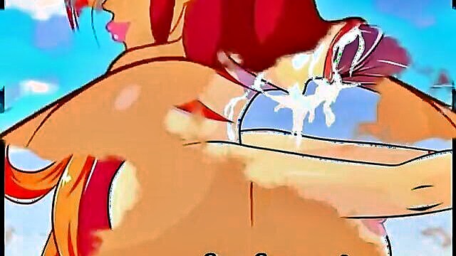 colored hair, compilation, big tits - winx girls hentai sex
