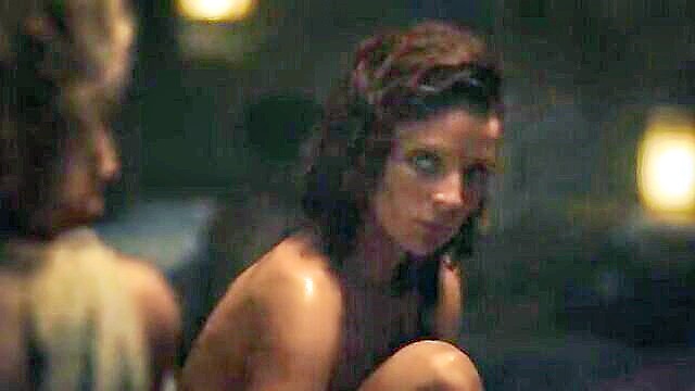 lesbian kissing, lesbian kiss, tv show - rosamund pike nude scenes