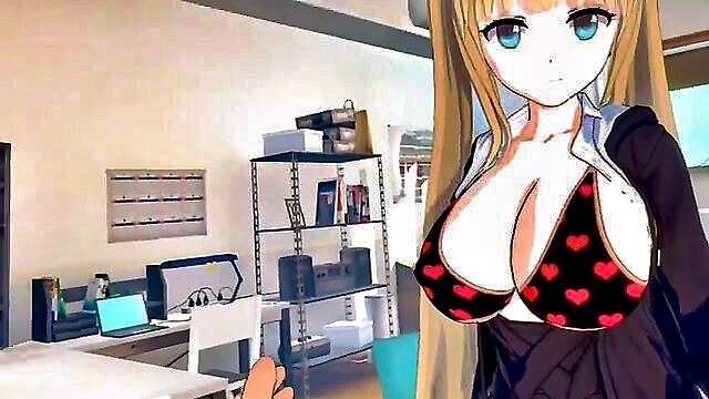 anime, animated, big-tits - 3d hentai blowjob
