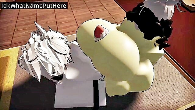 siete (vindictus), reptile humanoid, veiny balls - catboy transformation outdoor sex
