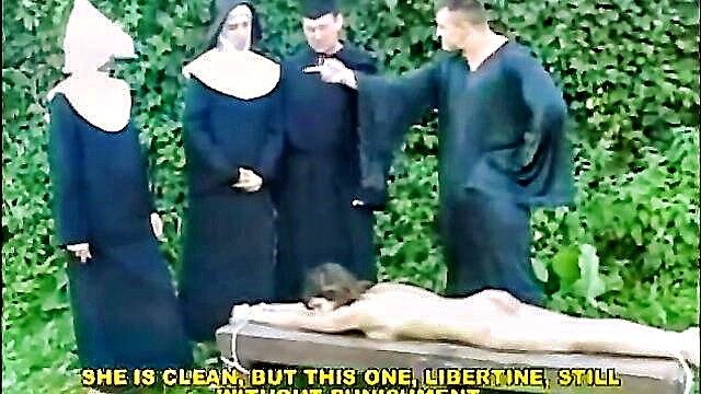 nun, spanked, russian - brunette nun spanking