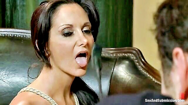 gagged, bondage, brunette - ava addams bound sex