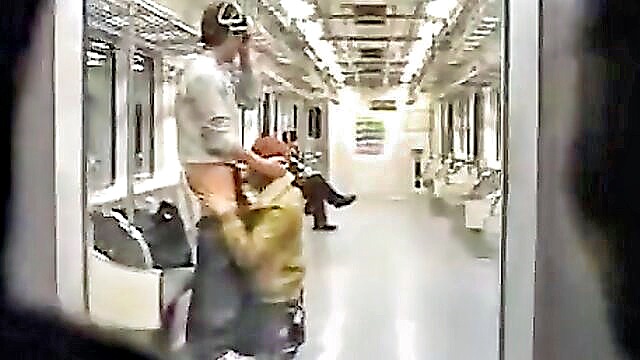 metro, suck, gay - korean blowjob on subway