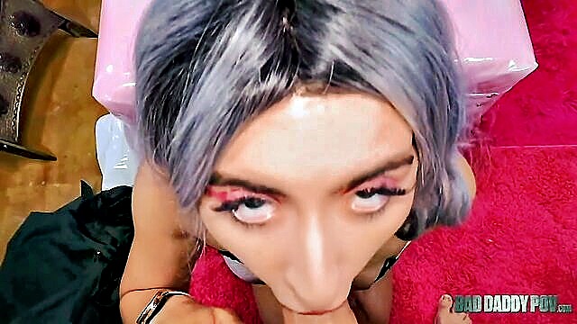 angeline red poses passionately : Bad Daddy POV