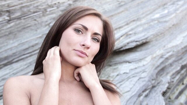 Michaela Isizzu - brunette beauty michaela isizzu goes nude in public