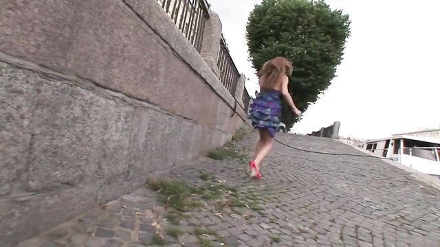Olga Barz - olga barzs public striptease and intense anal sex