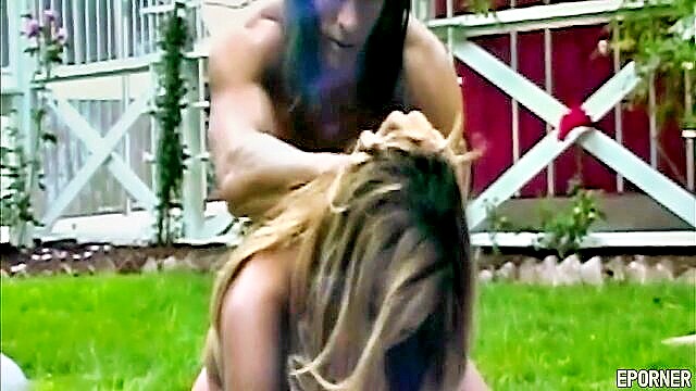 blonde, anal, big tits - big titty milf outdoor sex