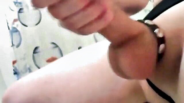 amateur, masturbation, crossdresser - crossdresser dildo fun 2
