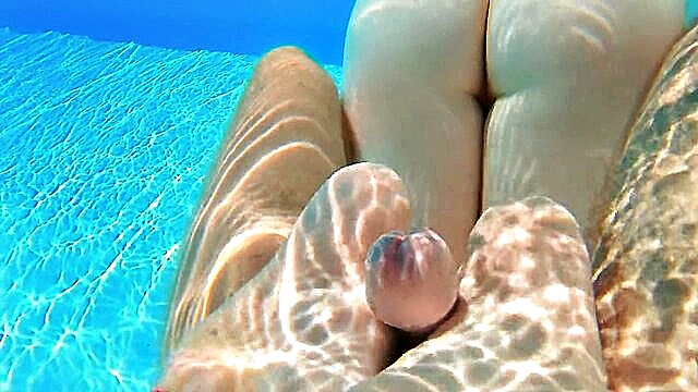 big tits, foot fetish, amateur - ginger mermaid footjob