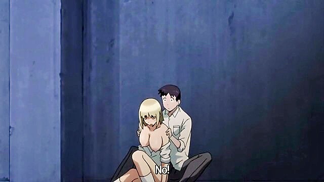 short hair, boobjob, public blowjob - hentai boob expert