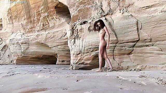 erotic, teens, solo girls - petite brunette dildo play