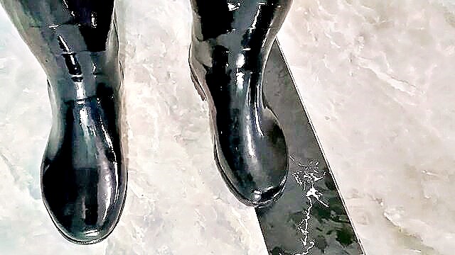 hard on, scuba, boots - scuba sex boots goggles