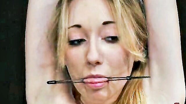 restrained sex with skinny blonde : Device Bondage
