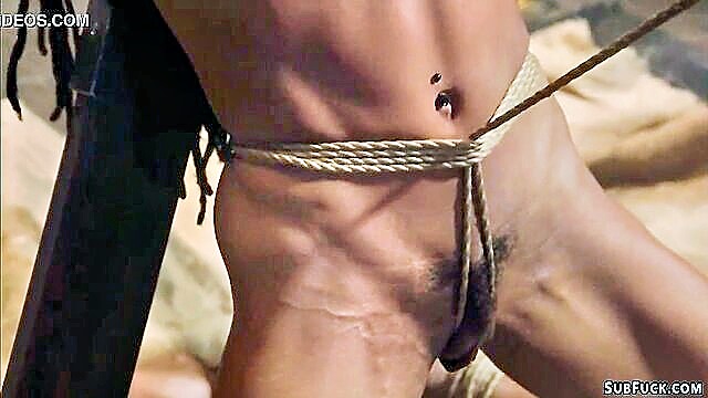spanking, derrick pierce, porn video - crotch rope spanking kira noir