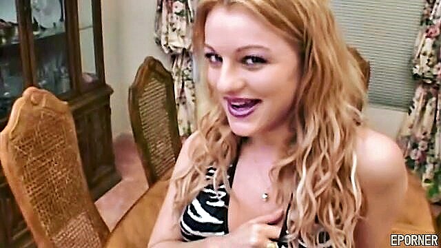 blowjob, cumshot, blonde - sweet blowjob prank