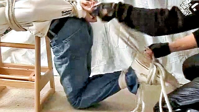 gags, ropes, bondage - pink jeans bondage gay