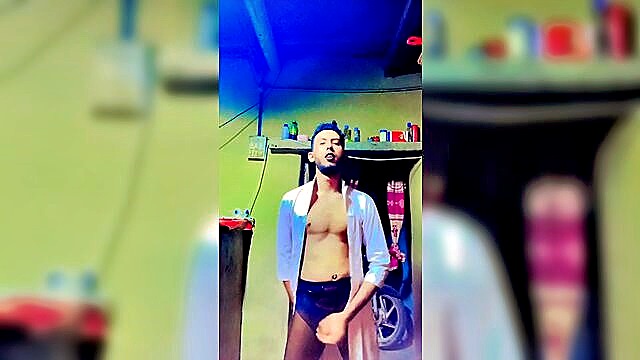 crossdresser, femboy, asian - bangladeshi sissy abir buzzes his beater