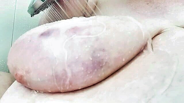 ssbbw, bbw, shower - bbw shower sex evie