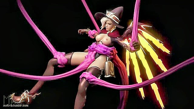 mercy, overwatch porn, tentacles - overwatch mercy porn