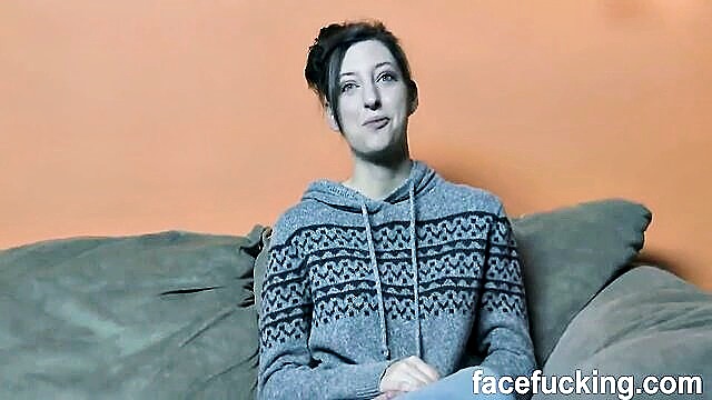 gagging, girl, deepthroat - face fuck girl hard