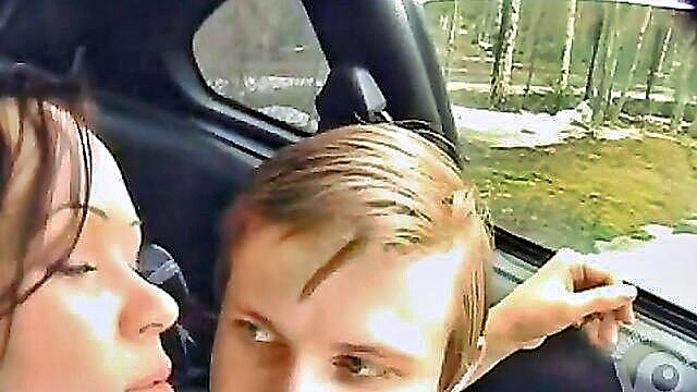 sex, hardcore, car - beach spy car sex